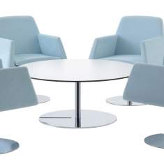 Loungesessel Büro Clubsessel Stoff blau Loungemöbel Skandiform, Jeffersson