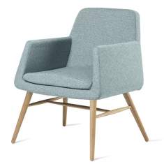 Loungesessel Holz Sessel Lounge blau Skandiform Jeffersson
