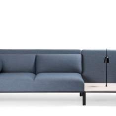 Sofa Lounge blau Loungesofa, Materia, Crest Sofa