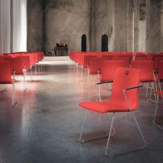 Besucherstuhl rot Besucherstühle Konferenzstühle | Cafeteria/ Mensa Stühle, König + Neurath, MOVE.ME Stuhl