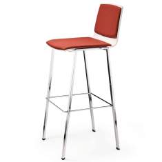Barstuhl rot König + Neurath PUBLICA Barhocker