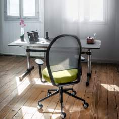 Bürostuhl grün Bürostühle Bürodrehstuhl mit Armlehnen Büro Drehstuhl Netzgewebe Girsberger Marva