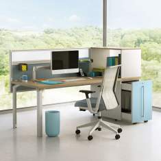 Schreibtisch Holz Büromöbel Schreibtische Büro, HAWORTH, Epure Tischsystem