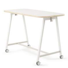 Rolltische Holz Rolltisch Stehtisch fahrbar Haworth PopUp