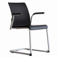 Besucherstuhl schwarz Besucherstühle Freiscswhinger Konferenzstühle, Steelcase, Eastside