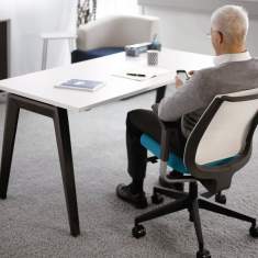 Schreibtisch modern Büromöbel Schreibtische Holz Steelcase, B-Free Tisch