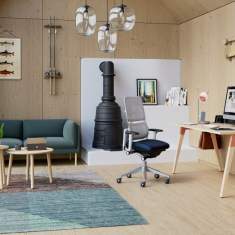 Schreibtisch Holz Bürotisch Bürotische Home Office Beistelltisch Steelcase Lares SE
rechteckige Tischplatte