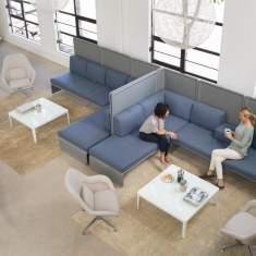 Sofa blau Lounge Sitzmöbel Loungesofa Modulare Sitzelemente, Coalesse, Lagunitas