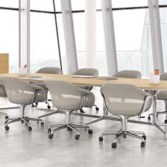Konferenzstuhl grau Drehstuhl Konferenzstühle mit Rollen Büro Coalesse SW_1 Stuhl