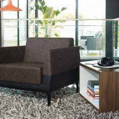 Sessel braun Loungesessel Stoff Lounge Coalesse Visalia