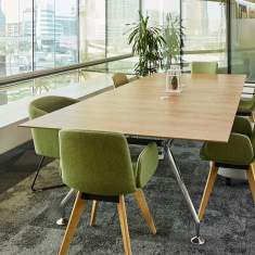 Konferenztisch Holz Konferenztische gross Büro Orangebox lano 
rechteckige Tischplatte