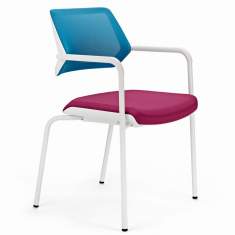 Besucherstuhl blau violett Besucherstühle mit Armlehnen Konferenzstuhl Steelcase QiVi