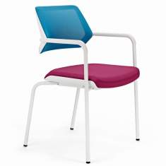 Besucherstuhl blau violett Besucherstühle mit Armlehnen Konferenzstuhl Steelcase QiVi