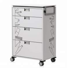 Rollcontainer Büro Design Bürocontainer abschließbar, Steelcase, Catering Moby