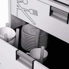 Rollcontainer Büro Steelcase, Catering Moby