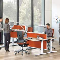 Elektrisch höhenverstellbarer Schreibtisch kleine Schreibtische ergonomisch Steelcase, Ology
Doppelarbeitsplatz
höhenverstellbar