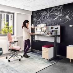 Elektrisch höhenverstellbarer Schreibtisch kleine Schreibtische ergonomisch Steelcase, Ology
Doppelarbeitsplatz
höhenverstellbar