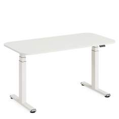 Höhenverstellbarer Schreibtisch elektrisch ergonomische Schreibtische Büro Bürotisch weiss Steelcase Solo
abgerundete Tischplatte
höhenverstellbar