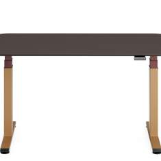 Höhenverstellbarer Schreibtisch elektrisch ergonomische Schreibtische Büro Bürotisch braun Steelcase Solo
abgerundete Tischplatte
höhenverstellbar
