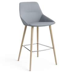 Barstuhl grau Barhocker Holz Brunner ray soft bar