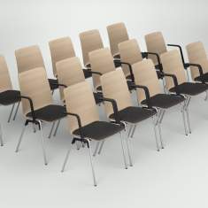 Besucherstuhl Holz Besucherstühle Konferenzstuhl Brunner, hero plus