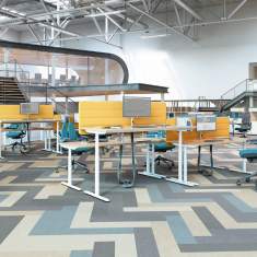 Hoher Schreibtisch Büro Stehtische weiß ergonomisches Arbeiten, weißer Bürotisch, moderne Büromöbel, Nowy Styl Play&Work Schreibtisch