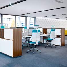 Hoher Schreibtisch Büro Stehtische weiß ergonomisches Arbeiten, weißer Bürotisch, moderne Büromöbel, Nowy Styl Play&Work Schreibtisch