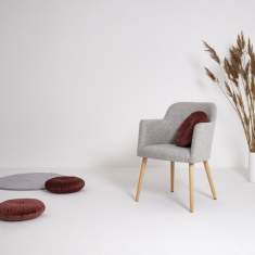 Clubsessel grau Sessel Loungesessel Nowy Styl Athena