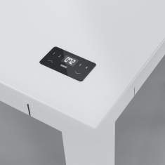 höhenverstellbarer Konferenztisch weiss Konferenztische Büro Besprechungstisch Assmann Büromöbel Plaza
LED-Display
höhenverstellbar