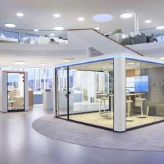 Abgeschirmte Arbeitsplätze abgeschirmte Konferenzplätze Raumelemente Raum-in-Raum Sedus se:cube max