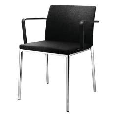 Besucherstuhl schwarz Besucherstühle Konferenzstühle Cafeteria Stühle Wilkhahn Ceno