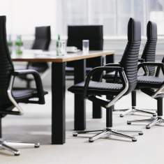 Konferenzstuhl schwarz Konferenzstühle Leder Wilkhahn, FS-Linie Management