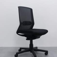 Ergonomischer Bürostuhl Stoffbezug Netz Bürodrehstuhl schwarz BWW 1585