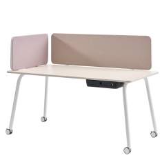 Akustikelemente rosa Tischtrennwand schallabsorb Schreibtisch Sichtschutz Sedus, Akustik Tischelemente easy screen silent