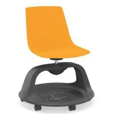 Drehbarer Collegestuhl orange Polypropylen Viasit Solix