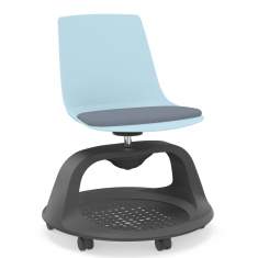 Drehbarer Collegestuhl blau Polypropylen Viasit Solix