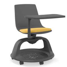 Drehbarer Collegestuhl schwarz Polypropylen Viasit Solix