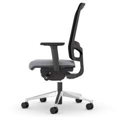 Bürostuhl grau Drehstühle schwarz ergonomischer Bürodrehstuhl exklusiv, viasit, F1