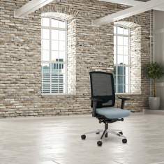 Bürostuhl grau Drehstühle schwarz ergonomischer Bürodrehstuhl exklusiv, viasit, F1