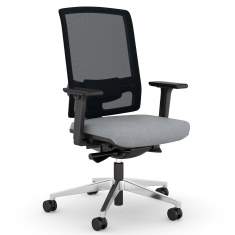 Bürostuhl grau Drehstühle ergonomischer Bürodrehstuhl exklusiv, viasit, F1 Pro Net