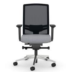 Bürostuhl grau Drehstühle ergonomischer Bürodrehstuhl exklusiv, viasit, F1 Move Net