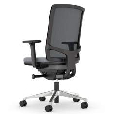 Bürostuhl grau Drehstühle ergonomischer Bürodrehstuhl exklusiv, viasit, F1 Move Net