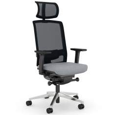 Bürostuhl grau Drehstühle ergonomischer Bürodrehstuhl exklusiv, viasit, F1 Move Net