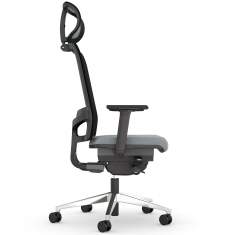 Bürostuhl grau Drehstühle ergonomischer Bürodrehstuhl exklusiv, viasit, F1 Move Net