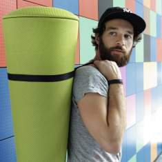Hingucker grün Hocker tragbar Polsterhocker, Wilkhahn, Stand-Up
