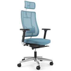 Drehstühle Büro ergonomisch Bürostühle kaufen blau Bürostuhl Netzgewebe Viasit Newback