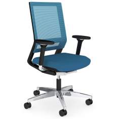 ergonomischer Bürostuhl blau Bürodrehstühle Netzgewebe viasit, impulse Bürodrehstuhl