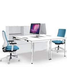Bürotisch weiss Bürotische Schreibtische System 4 Tische