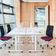 Schreibtisch mit Rollen Büro,  moderne Büromöbel, Brunner, torino