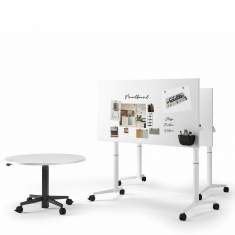 höhenverstellbare Schreibtische Seminartische klappbar Bistrotische mit Rollen Klapptisch fahrbar Whiteboard Assmann Büromöbel TISCHSYSTEM Pontis Hypa
Leiser Motor